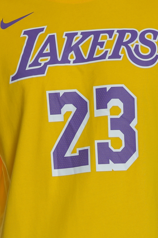 NIKE-Ανδρικό t-shirt NIKE Dri-FIT NBA LeBron James Los Angeles Lakers κίτρινο