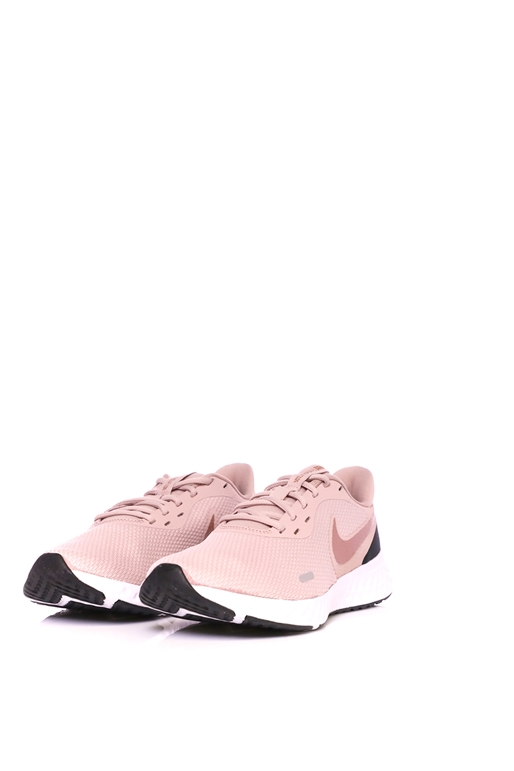 NIKE-Γυναικεία παπούτσια running NIKE REVOLUTION 5 λευκά ροζ