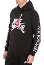 NIKE-Ανδρική φούτερ μπλούζα NIKE J JUMPMAN CLASSICS FLC PO μαύρη