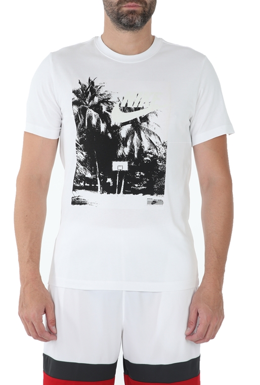 NIKE-Ανδρική κοντομάνικη μπλούζα NIKE BEACH UV λευκή