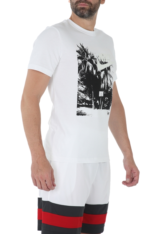 NIKE-Ανδρική κοντομάνικη μπλούζα NIKE BEACH UV λευκή