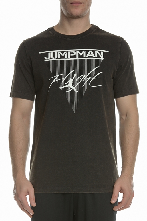 NIKE-Ανδρικό t-shirt NIKE J JUMPMAN FLIGHT CREW μαύρο