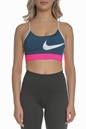 NIKE-Γυναικείο αθλητικό μπουστάκι NIKE ICNCLSH BRA LIGHT μπλε ροζ