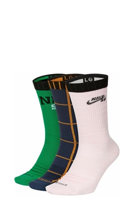 NIKE-Unisex κάλτσες NIKE SB EVRY MAX LTWT CRW-3PR ροζ-πράσινο