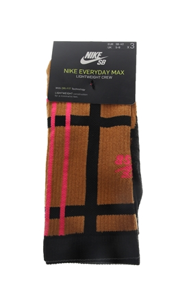 NIKE-Unisex κάλτσες NIKE SB EVERYDAY MAX LTWT CREW μπεζ μαύρες