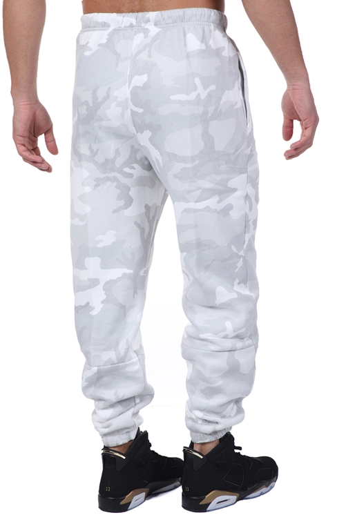 NIKE-Ανδρικό παντελόνι φόρμας NIKE J JUMPMAN AIR CAMO FLC PANT γκρι λευκό