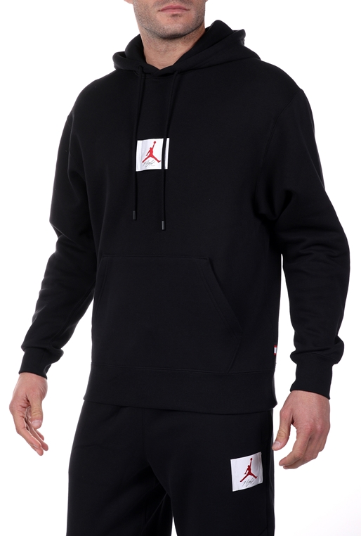 NIKE-Ανδρική φούτερ μπλούζα NIKE M J FLT FLC PO SOLID μαύρη