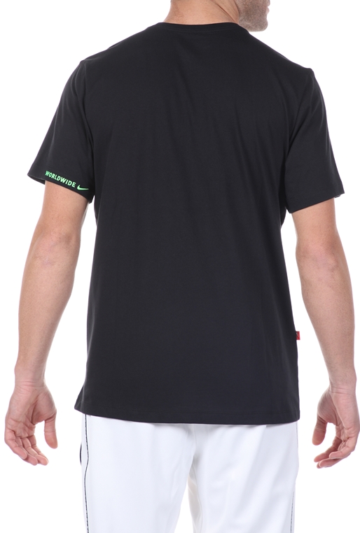 NIKE-Ανδρικό t-shirt NIKE NSW SS TEE SWOOSH WORLDWIDE μαύρο