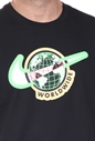 NIKE-Ανδρικό t-shirt NIKE NSW SS TEE SWOOSH WORLDWIDE μαύρο
