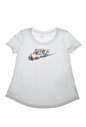 NIKE-Παιδική κοντομάνικη μπλούζα NIKE DYE SCOOP FUTURA λευκή