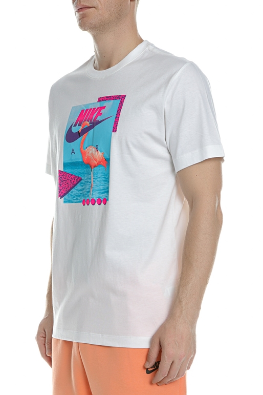 NIKE-Ανδρικό t-shirt NIKE NSW TEE BEACH FLAMINGO λευκό