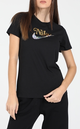 NIKE-Γυναικείο t-shirt NIKE NSW TEE FEMME μαύρο