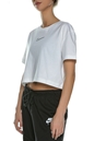 NIKE-Γυναικείο cropped t-shirt NIKE W NSW CROP SS TEE PRNT λευκό