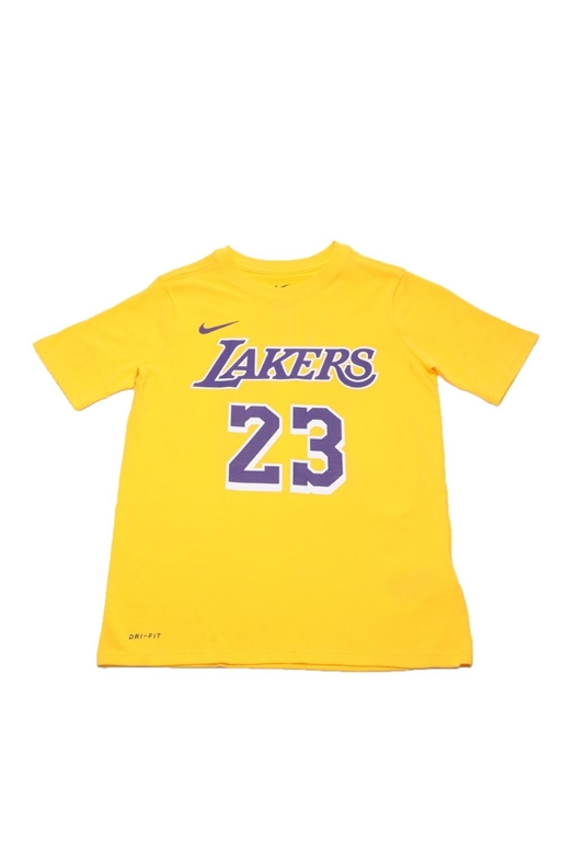 NIKE-Παιδικό t-shirt NIKE NBA ICON N&N TEE-LAKERS-JAMES κίτρινο