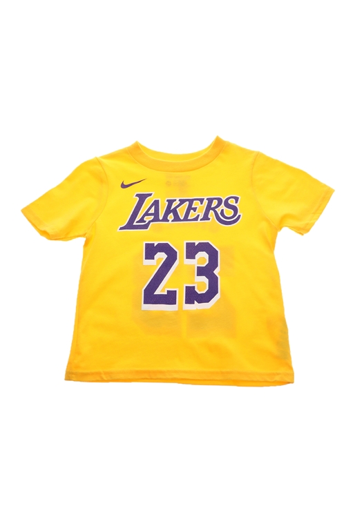 NIKE-Παιδική μπλούζα NIKE NBA ICON N&N TEE-LAKERS-JAMES κίτρινη μωβ