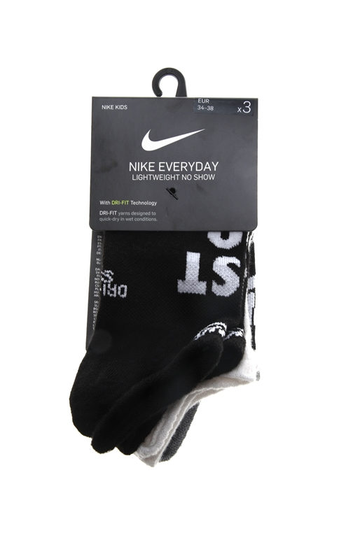 NIKE-Unisex κάλτσες NIKE EVERYDAY LTWT NS 3PR - HB μαύρες λευκές γκρι