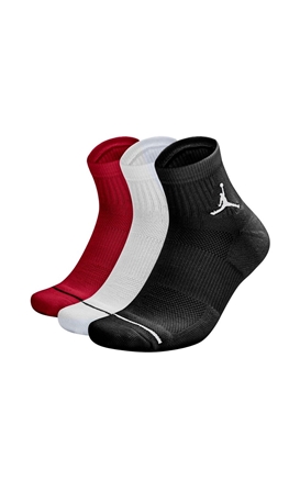 NIKE-Unisex κάλτσες σετ των 3 NIKE JORDAN EVRY MAX ANKLE κόκκινες λευκές μαύρες