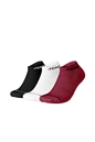 NIKE-Unisex κάλτσες σετ των 3 NIKE JORDAN EVRY MAX NS λευκές μαύρες κόκκινες