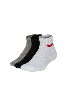 NIKE-Παιδικές κάλτσες σετ των 3 NIKE EVERYDAY CUSH ANKLE λευκό-γκρι-μαύρο
