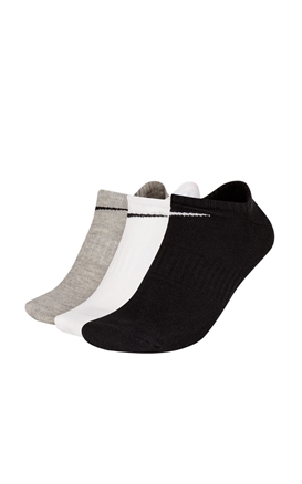 NIKE-Unisex κάλτσες σετ των 3 NIKE EVERYDAY LTWT μαύρο λευκό γκρι