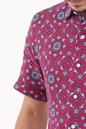 PENINSULA-Ανδρικό λινό πουκάμισο PENINSULA RAPALLO VAR.1 IC φούξια μπλε