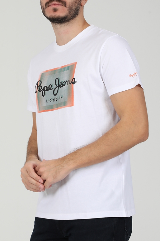 PEPE JEANS-Ανδρική κοντομάνικη μπλούζα PEPE JEANS WESLEY γκρι
