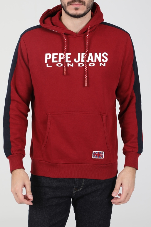 PEPE JEANS-Ανδρική φούτερ μπλούζα PEPE JEANS ANDRE κόκκινη