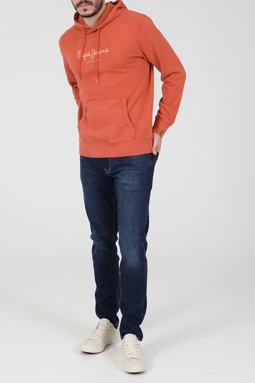 PEPE JEANS-Ανδρική φούτερ μπλούζα PEPE JEANS DARIEL πορτοκαλί