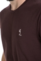 RELIGION-Ανδρική μπλούζα FROST TEE LOWER HEM & CURVE B RELIGION μοβ-μπεζ 
