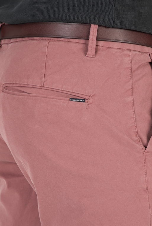 SCOTCH & SODA-Ανδρικό παντελόνι SCOTCH & SODA ροζ   