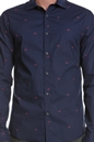 SCOTCH & SODA-Ανδρικό πουκάμισο SCOTCH & SODA SLIM FIT CRISPY μπλε