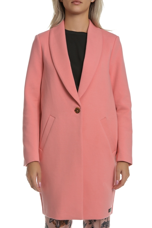 SCOTCH & SODA-Γυναικείο παλτό SCOTCH & SODA ροζ
