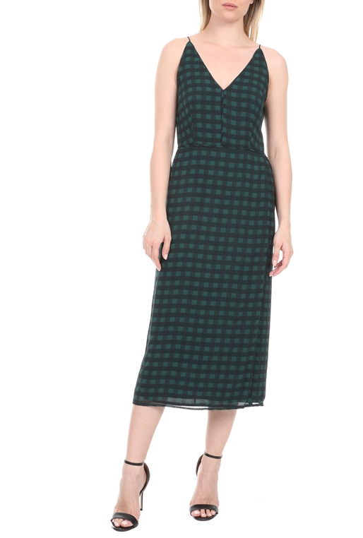 SCOTCH & SODA-Γυναικείο μακρύ φόρεμα SCOTCH & SODA μαύρο πράσινο