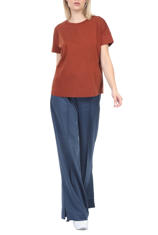 MAISON SCOTCH-Γυναικεία κοντομάνικη μπλούζα SCOTCH & SODA καφέ