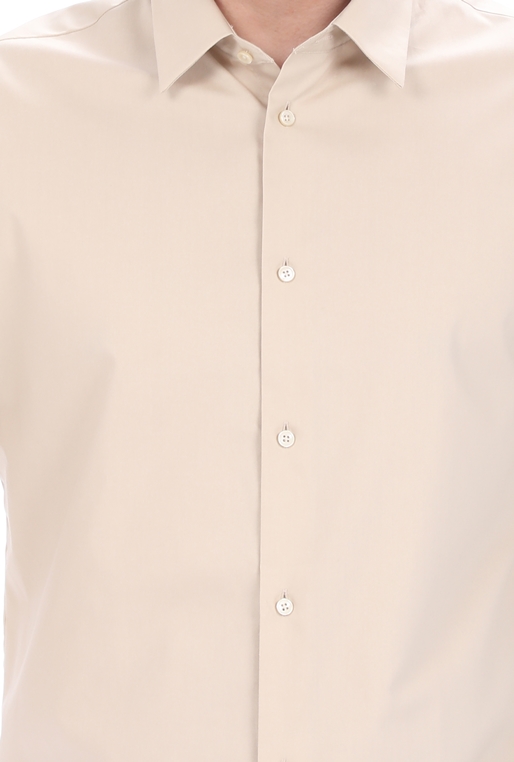 SCOTCH & SODA-Ανδρικό πουκάμισο SCOTCH & SODA SLIM FIT- Classic cotton εκρού