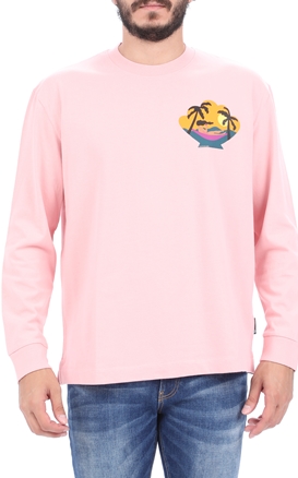 SCOTCH & SODA-Ανδρική φούτερ μπλούζα SCOTCH & SODA Oversized heavy jersey ροζ