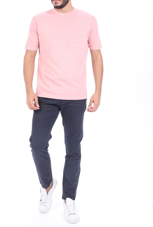 SCOTCH & SODA-Ανδρικό t-shirt SCOTCH & SODA Organic cotton garment-dyed ροζ