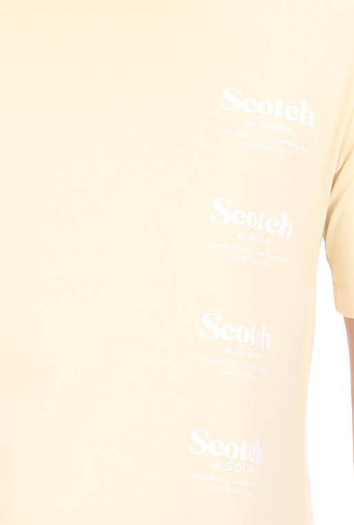 SCOTCH & SODA-Ανδρικό t-shirt SCOTCH & SODA Relaxed organic cotton-jersey πορτοκαλί