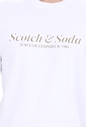 SCOTCH & SODA-Ανδρικό t-shirt SCOTCH & SODA Cotton-jersey logo artwork t-s λευκό