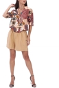 SCOTCH & SODA-Γυναικείο cropped πουκάμισο SCOTCH & SODA Hawaii ροζ
