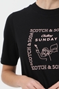 SCOTCH & SODA-Γυναικεία κοντομάνικη μπλούζα SCOTCH & SODA μαύρη