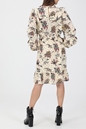 SCOTCH & SODA-Γυναικείο mini φόρεμα SCOTCH & SODA Printed ruffle dress εκρού floral