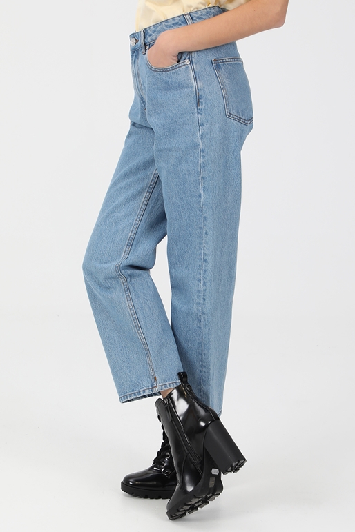 SCOTCH & SODA-Γυναικείο jean παντελόνι SCOTCH & SODA High Rise Tailored Straight Le μπλε