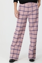 SCOTCH & SODA-Γυναικεία παντελόνα SCOTCH & SODA  Edie tailored wide leg ροζ εκρού μπλε