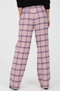 SCOTCH & SODA-Γυναικεία παντελόνα SCOTCH & SODA  Edie tailored wide leg ροζ εκρού μπλε