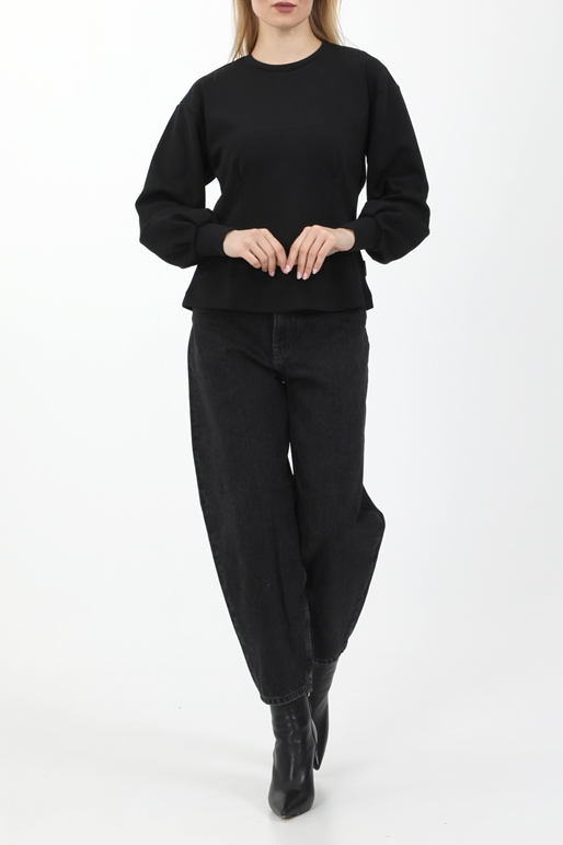 SCOTCH & SODA-Γυναικεία μπλούζα SCOTCH & SODA Voluminous sleeve sweat μαύρη