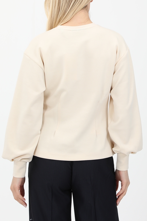 SCOTCH & SODA-Γυναικεία μπλούζα SCOTCH & SODA Voluminous sleeve sweat λευκή