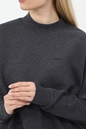 SCOTCH & SODA-Γυναικεία φούτερ μπλούζα SCOTCH & SODA High neck relaxed fit melange ανθρακί