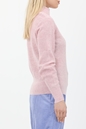 SCOTCH & SODA-Γυναικεία πλεκτή μπλούζα SCOTCH & SODA Ribbed turtle-neck regular-fit ροζ