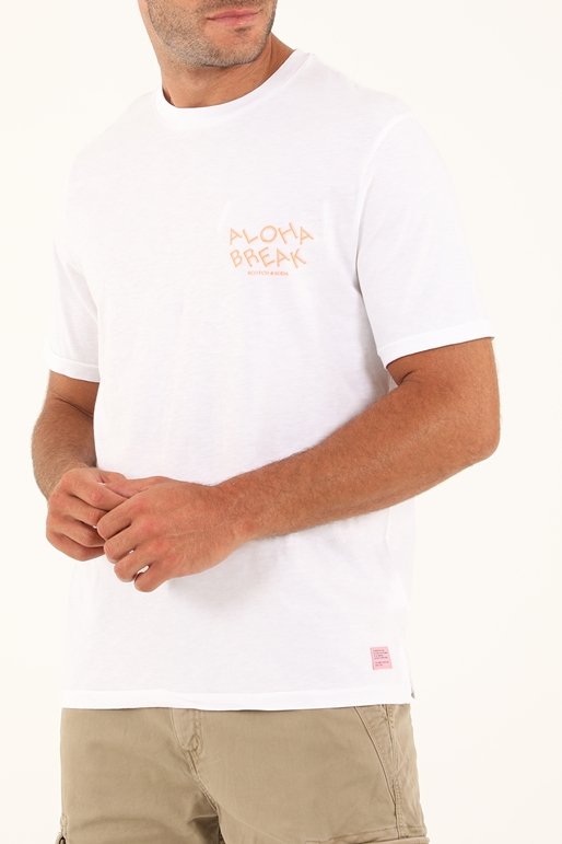 SCOTCH & SODA-Ανδρικό t-shirt SCOTCH & SODA 166070 λευκό